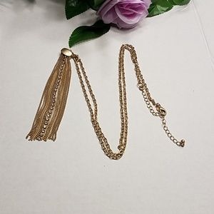 Premier Jewelry gold tassel necklace